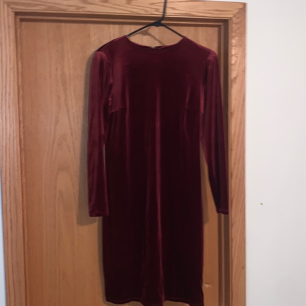 A New Day Velvet Maroon Dress